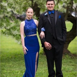 Sherri Hill Royal Blue Two Piece Prom Dress!